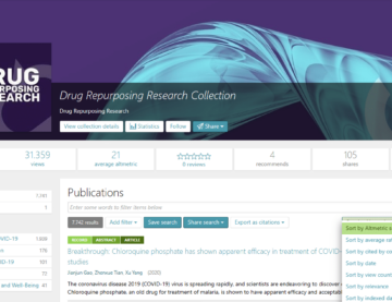 Screenshot of Drug Repurposing Central - Open Science publishing portal