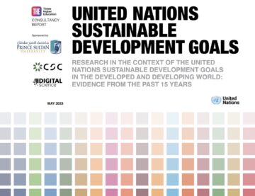 Cover of the white paper looking at 15 years of SDGs research