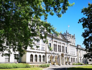 The grounds of Cardiff University