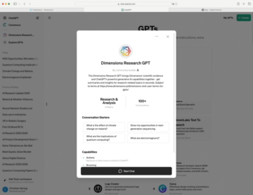 Dimensions Research GPT screenshot