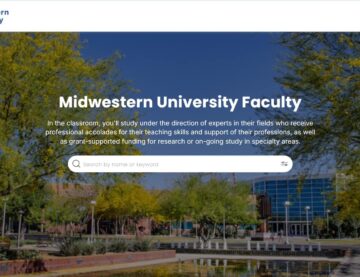 Midwestern University faculty profiles portal