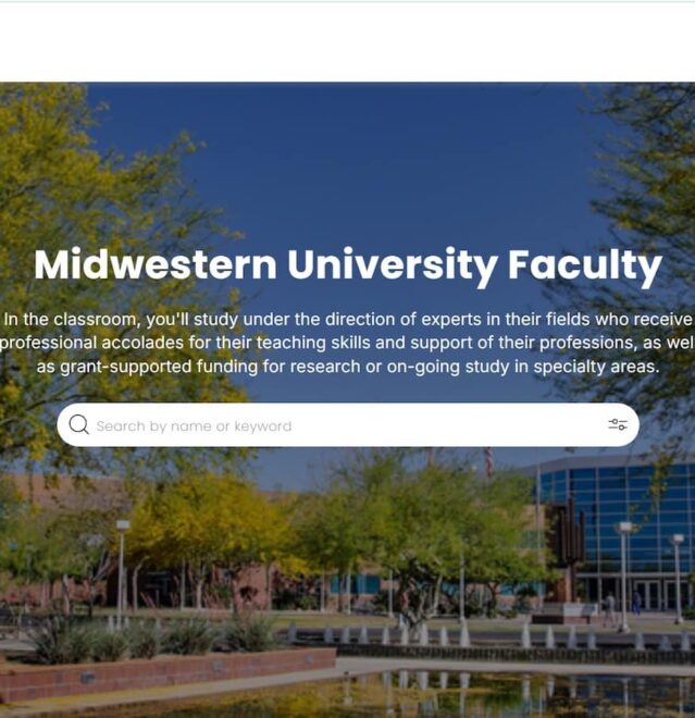 Midwestern University faculty profiles portal