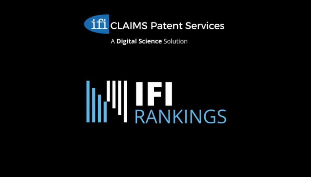 IFI CLAIMS 2024 patent data ranking - graphic