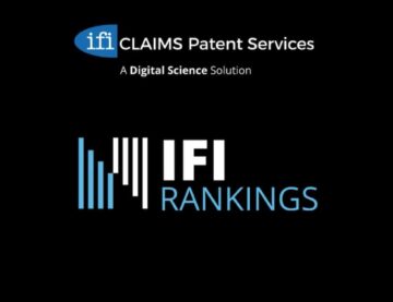 IFI CLAIMS 2024 patent data ranking - graphic